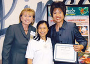 LTC client Kimberly Chong presented with Certficate of Appreciation